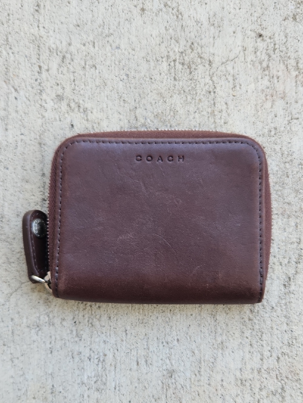 Coach Brown Leather Zip Wallet